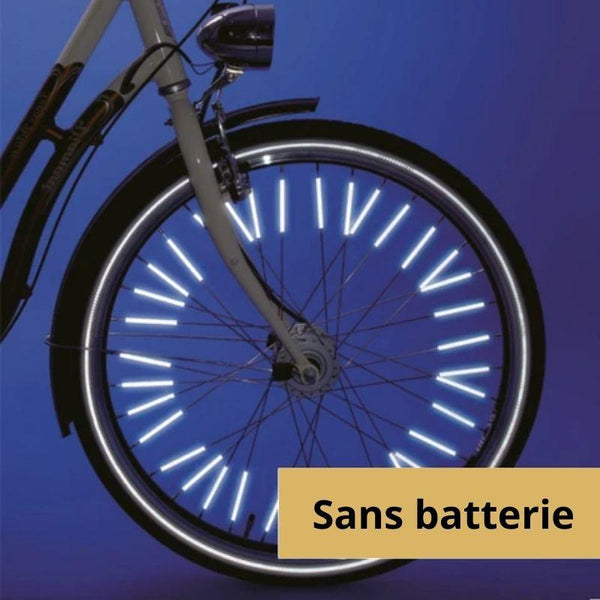 Réflecteurs de rayons de sécurité pour roues de vélo - Par 4