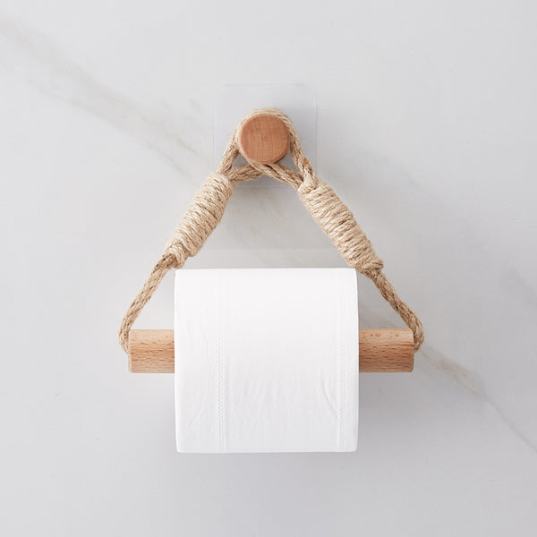 Support bois et corde papier toilette – Maison Roche D'Art